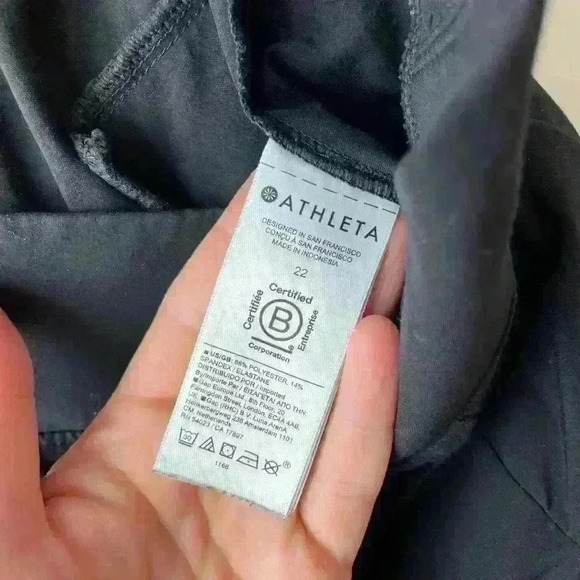 Athleta Brooklyn heights HIGH RISE PLEATED WIDE LEG PANT black womens 22 - Picture 4 of 6